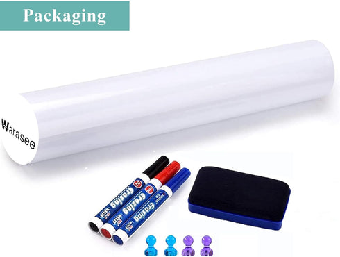 Magnetic Dry Erase Whiteboard Paper, 24"x39", Self Adhesive for Wall, Easy to Write and Clean for Kids and Office