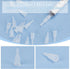 BENECREAT 100pcs Syringe Tip Adapters, White Plastic Transfer Dispenser for Syringe Tip Adapter Converter