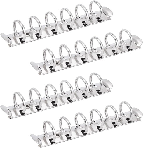 BENECREAT 4 Pcs 6 Holes A7 Ring Binder Mechanism Replacement Kit with Screws