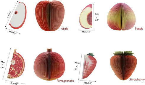 Sticky Note 3D Fruit and Vegetable Sticky Note Message, 140 Sheets/Pad, 13 Pads/Set for Home Office School Gifts