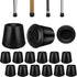 VOCOMO 3/4" Round Rubber Chair Leg Tips Caps, Chair Leg Floor Protectors