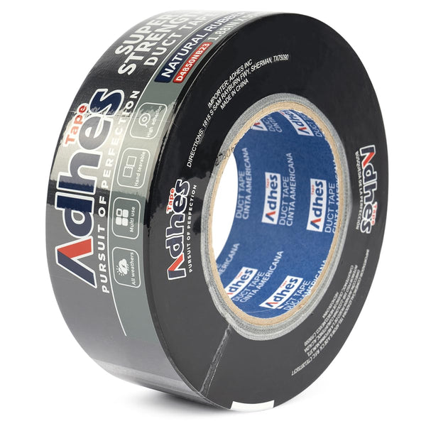 ADHES Duct Tape Heavy Duty Waterproof, 1.88 Inch x 164 Feet, Strong Adhesive Black Duct Tape for Repairs