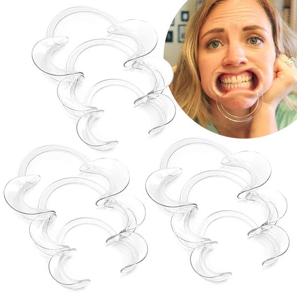 Dental Cheek Retractor, 9-Pack C-Shape Autoclavable Mouth Opener for Teeth Whitening, Party, Mouthguard Challenge Game