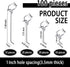 100PCS Heavy Duty Pegboard Hooks for 1/8 & 1/4 Inch Pegboard, Metal Hooks Kits for Hanging Tools