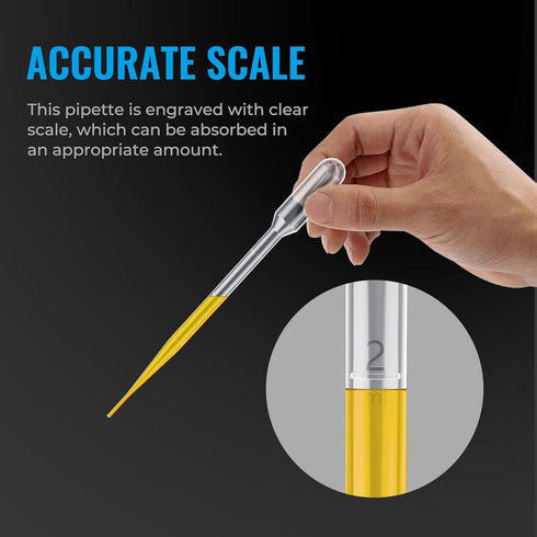 20Pcs 3mL Disposable Plastic Transfer Pipettes Calibrated Dropper for Science Experiment, Art, DIY - Safe and