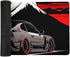 Large Mouse Pad Gaming Anime Rx7 JDM Black Mountain, Extended Keyboard Computer Pad, 40x90cm