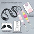 POPLOPP 4PCS Cute Lanyards for ID Badges and Keys for Women, Silicone Beaded Breakaway Lanyard with Keychain for Office