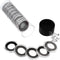 OnFireGuy 20pcs 16mm Black Ring Coin Holders & Capsule Tube with Black Cap for 1/10oz Gold Eagles