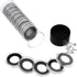 OnFireGuy 20pcs 16mm Black Ring Coin Holders & Capsule Tube with Black Cap for 1/10oz Gold Eagles