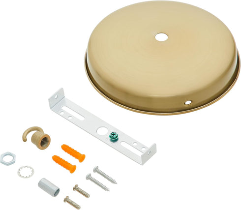 Aspen Creative 21526-41 Ceiling Canopy Kit with Warm Brass Trim for Chandelier and Pendant