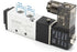 Baomain Pneumatic Solenoid Air Valve 4V110-06 DC24V, 5 Way 2 Position PT1/8" Internally Piloted Acting Type