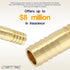 LTWFITTING Brass Barb Splicer Mender, 1/2-Inch ID Hose Fitting, Pack of 5