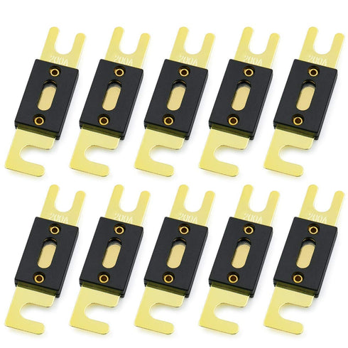 Baomain Bolt Fuse ANL-B 200A for Car Audio System, Gold Tone RoHS, 10 Pack