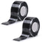Black Self Fusing Silicone Tape, 2 PCS 1" X 11.8 Ft for Pipe Hose Repair, Waterproof Silicone Grip Thick Tape