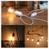 Swpeet 4 E26 10.86 Inch Pcs Hanging Lantern Cord with On/Off Switch, Light Socket with Extension Cord Cable, White