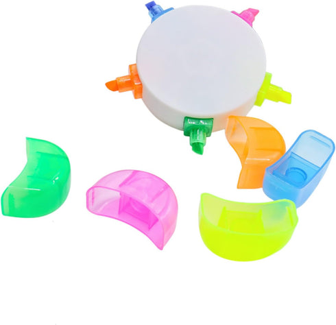 Pomeat Flower Shape Fluorescent Watercolor Pen, Petals Highlighters, 4 Pack