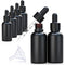 Black Coated Glass Bottle with Glass Eye Dropper, 1 oz Capacity,UV Safe