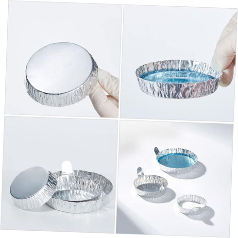 Set of 50pcs Aluminium Weigh Boats, Disposable Balance Scales for Laboratory Supplies, Sample Plate