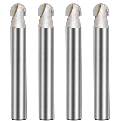 1/4-inch Shank, 1/4-inch Cutting Dia, 2-Flute, Carbide Tipped Groove Round Nose Core