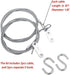 Garage Door Safety Cable for Extension Springs, Galvanized Carbon Steel 8.5ft x 1/8" 7x7 Strands - 1 Pair