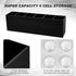 Jetec Acrylic Pencil Holder, 6 Compartments for Desk Accessories, Makeup Storage Box for Office, Dorm, Bathroom (Black)