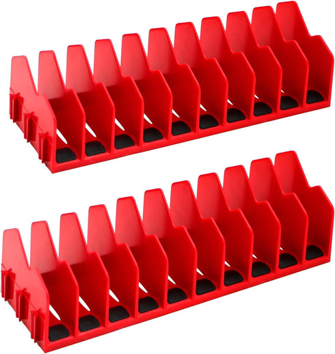 HGSKEO 20-Slot 2-Pack Toolboxes (2, Heavy Duty Plastic Tool Pliers Organizer Rack, with Non-Slip Base, Expandable