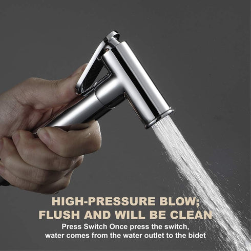 VNFOCRQJH Set Bidet Sprayer with Single Cold Water Brass Portable Cloth Diaper Washer Shower Sprayer Wall Mounted