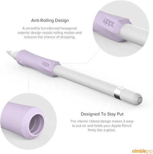 UPPERCASE NimbleGrip Premium Silicone Grip Holder - Compatible with Apple Pencil and Apple Pencil 2