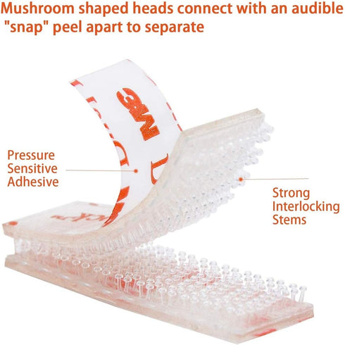 EZ Pass/IPass/IZoom Toll Tag Fastlane Mounting Kit, 8 Pcs Reclosable Fastener Peel and Stick Adhesive Dual Lock Tape