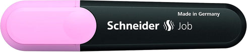 Schneider Job Pastel Highlighter, Chisel Tip, Box of 10 Highlighters (Light Pink Ink)