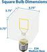 Bulb Bulb, E26 5W (50 2700K LED Cube Light, Unique Edison with Square Filament, Large Decorative Lamp, String