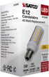 Satco 5W T6 Bulb, 3000K 120 Commercial, LED Mini Candelabra Clear Finish, Soft White, Volt, Residential Indoor Enclosed