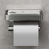 DGYB Bathroom Toilet Paper Holder Wall Mount Grey Paper Towel Holder with Shelf Rustproof & Multifunctional