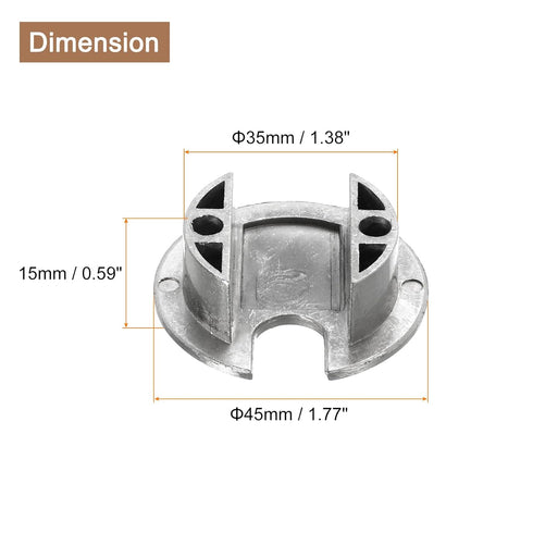 uxcell 2Pcs Cable Hole Cover 1-3/8"(35mm) Zinc Alloy Desk Cable Wire Cord Grommet Hole Cover for Office Computer Desk