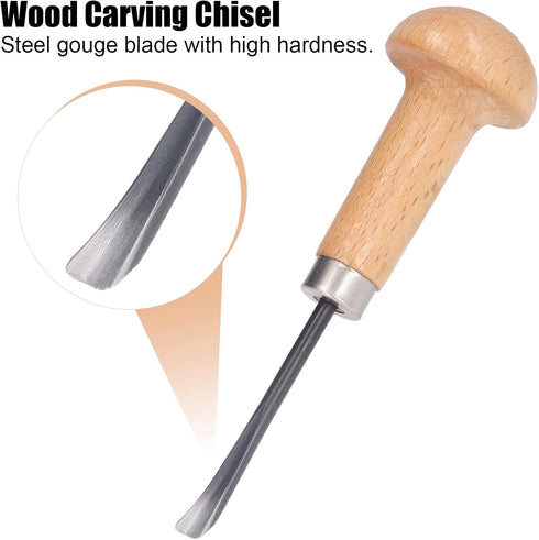 Wood Carving Chisel Gouge, Compact Woodworking Knife for Beginners and Professionals