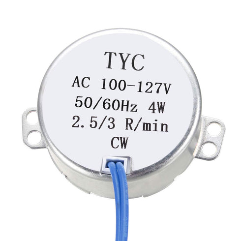 uxcell Electric Motor Turntable Synchronous Motor 100-127 VAC 2.5-3RPM 50/60 Hz 4W CW Direction for Hand-Made, Model or Guide Motor