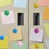 Frameless Magnetic Stainless Iron Board Strips, Adhesive Backing Bulletin Bar Board with 10 Colorful Magnets