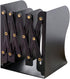 JIARI Book Ends - Black Decorative Metal Iron Adjustable Bookend Holder for Desk (Black)