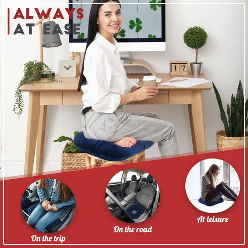 Tailbone Stuffed Donut Pillow Seat Cushion | for and Coccyx Pain, Hemorrhoids, Bed Sores, Pregnancy, Prostate, Surgery
