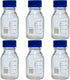 Karter Scientific 250ml Glass Round Media Storage Bottles, Borosilicate Glass with GL45 Screw Cap, Case of 6