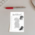 Dachshund Sticky Notepad To Do List, Weiner Dog Lover Gifts for Women, 4"x6" 50 Pages