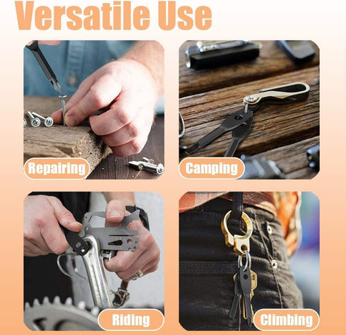 8Pcs Portable Keychain Screwdriver Set, Mini Pocket Key Chain Phillips Slotted Head Screwdriver