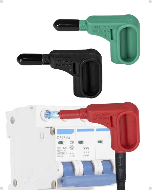 Multimeter Leads Magnetic Probe, 3 Colors Voltage Probes for 4 mm Socket Test Lead Kit