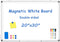 WALGLASS Double-Sided White Board, 20" x 30", Magnetic Whiteboard with Silver Aluminium Frame for Home & Office