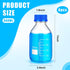 Irenare 8 Pieces Media Storage Bottles Borosilicate Storage Glass Bottle Scientific Round Graduated Media Bottle (500