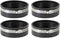 3962x4 Flexible PVC Pipe Cap with Stainless Steel Clamps, Black 4 Inch (Pack of 4)
