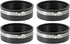 3962x4 Flexible PVC Pipe Cap with Stainless Steel Clamps, Black 4 Inch (Pack of 4)