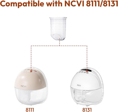 8111/8131, 2 Pack Set NCVI Replacement Diaphragm Compatible with Wearable Breast Pump BPA-Free Food Grade Silicone