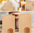 50pcs Packaging Small Bread Bags with Window Kraft Paper Baking Toast Pouches Food-grade Paper Bread Bags for Bakery