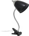 Simple Designs LD1097-BLK 17.5" Sleek & Flossy Adjustable FlexiClip Desk Lamp, for